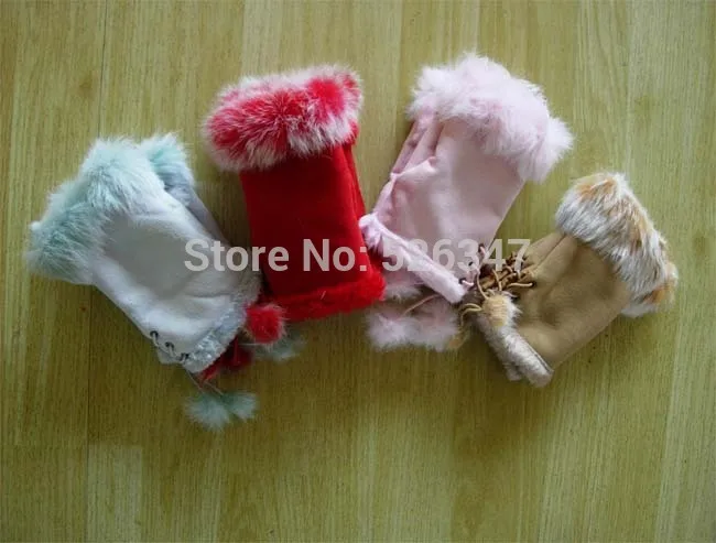 Женские перчатки без пальцев из искусственного кроличьего меха|fashion fingerless