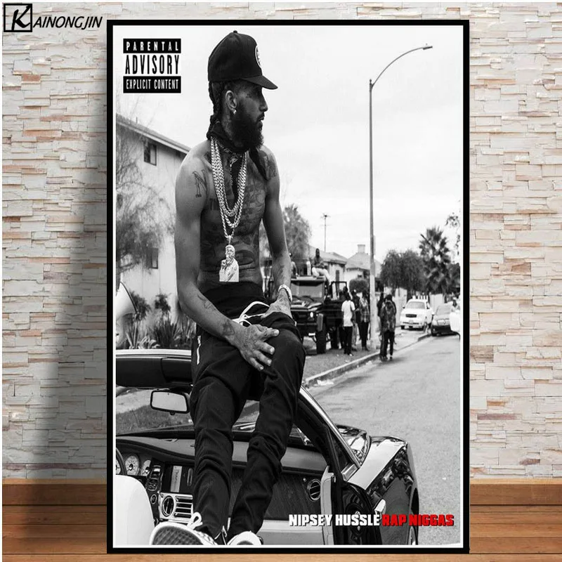 010 Плакаты и принты R.I.P Nipsey Hussle плакат Рэппер хип-хоп музыка звезда холст картина стены Искусство Картина гостиная домашний декор - Цвет: 010