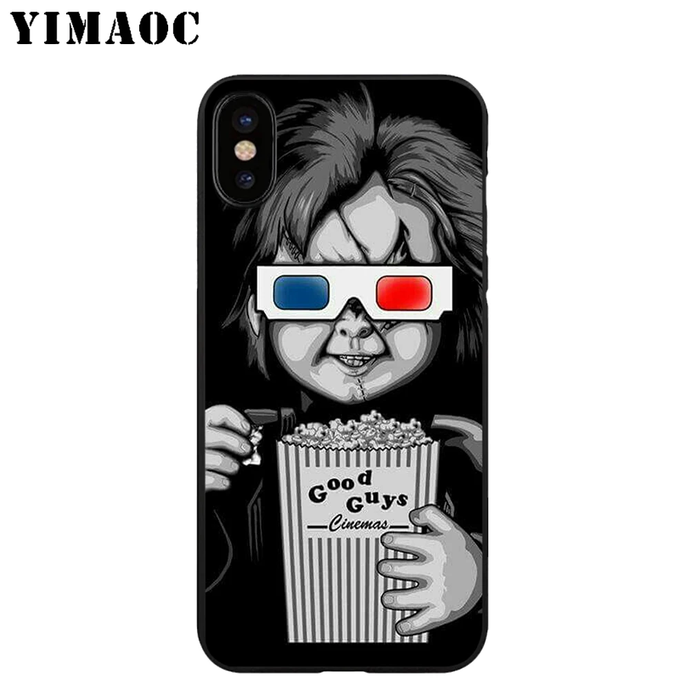 YIMAOC кукла Чаки Мягкий ТПУ Черный силиконовый чехол для iPhone X или 10 8 7 6 6S Plus 5 5S SE Xr Xs