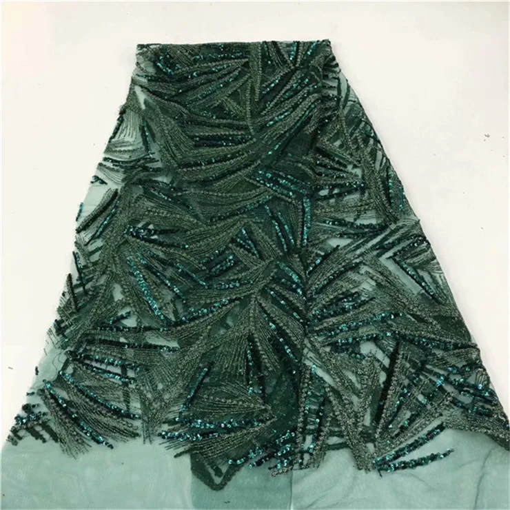2018 новая нигерийская кружевная ткань чистые черные блестки африканская