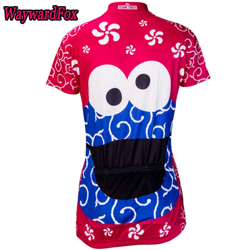 Новинка 2017 летняя женская велосипедная футболка милый мультяшный красный цвет