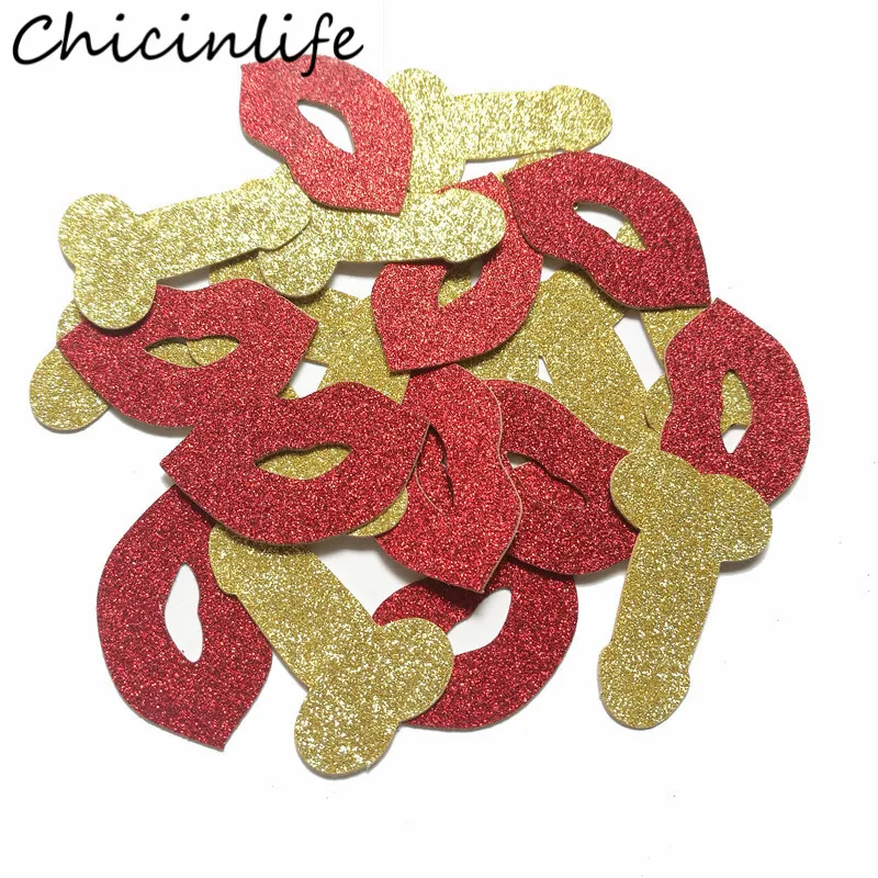 Chicinlife 50 шт. Вилли пенис губы конфетти девичник декор для вечеринки свадьбы