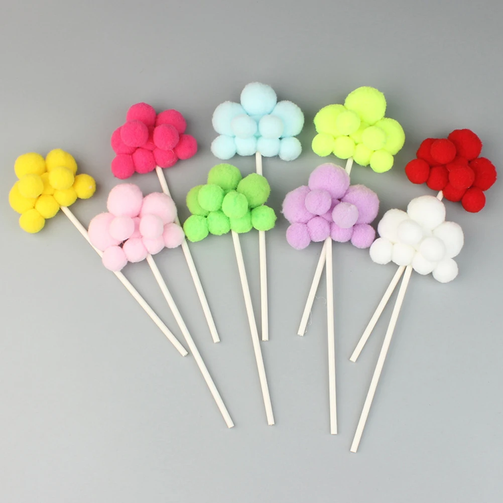 10 шт плюшевый облачный торт Топпер фруктовый десертный Декор вставка карта кекс