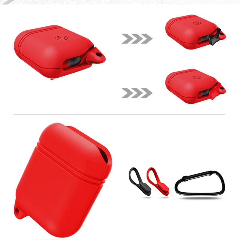 Силиконовый мягкий чехол для Air pods с Bluetooth Earphoens удобные силиконовые чехлы Pods