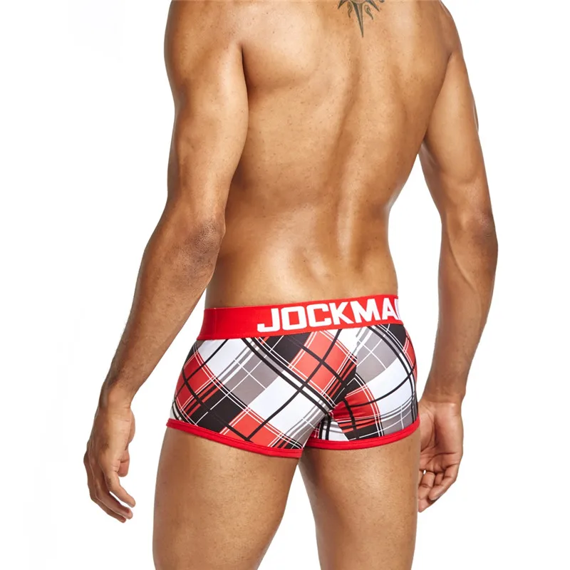 Бренд jockmail мужские трусы боксеры шорты классические клетчатые сексуальные трусы мужские трусы-боксеры marca cuecas пестрые трусы нижнее белье