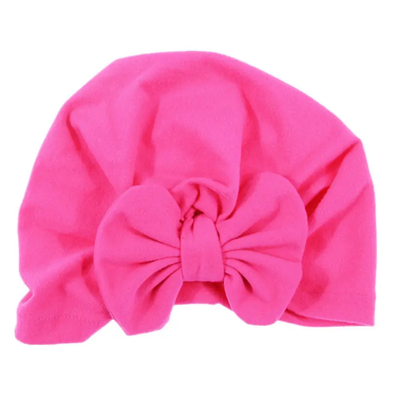 Bnaturalwell Baby girls turban hat with bow Turbans for Infant toddler Topknot beanie shower gift stretchy H113S | Детская одежда и
