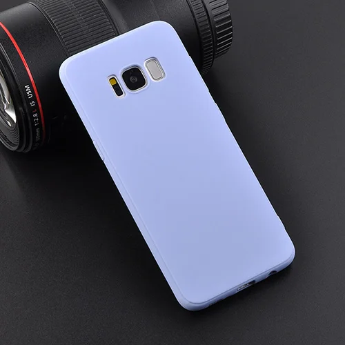 light blue Мягкий ТПУ, конфетный Цвет чехол для телефона для samsung Galaxy S6 S7 край S8 плюс Note8 чехол s для Galaxy A5 A7 J3 J5 J7 J330 J530 - Цвет: light blue