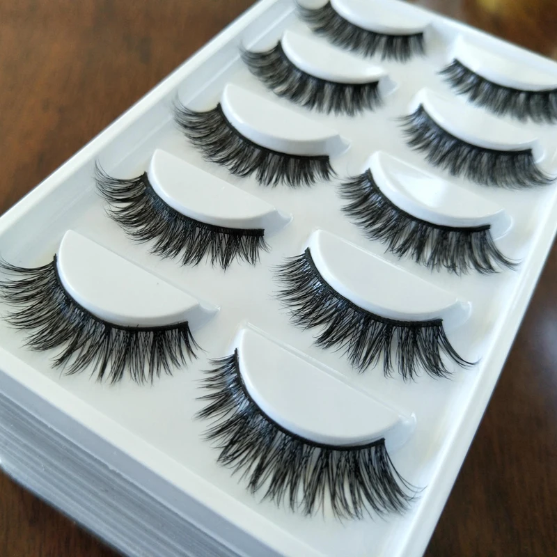 

YOKPN 100% Real 3D Mink Eyelashes 5 Pairs Thick Crisscross False Eyelashes High Quality Mink Fake Eyelashes Makeup Lashes Tool