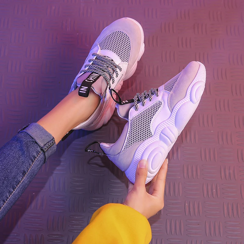 New Women Sneakers 2019 Spring Fashion runing Shoes Platform Mesh Ladies Trainers zapatos de mujer SX-02 | Спорт и развлечения