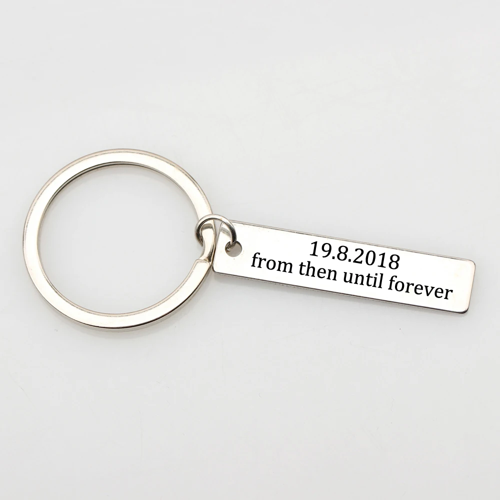 Дата на заказ выгравированы с тех пор до бесконечности Брелки Подарки для