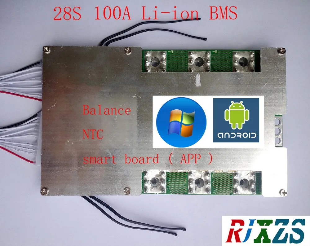 28S 100A смарт плата lipo литий полимерная BMS/PCM/PCB защита батареи для 18650 ионных батарей