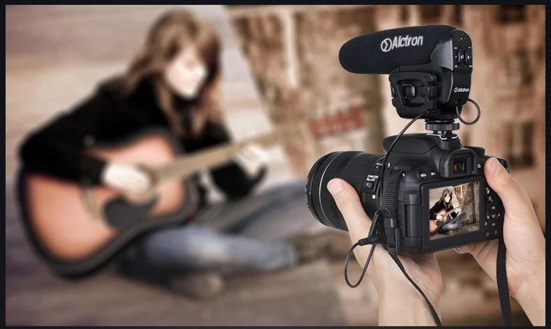 Alctron VM-6 дробовик стерео-микрофон Запись интервью микрофон для Canon Nikon любая DSLR камера DV видеокамера