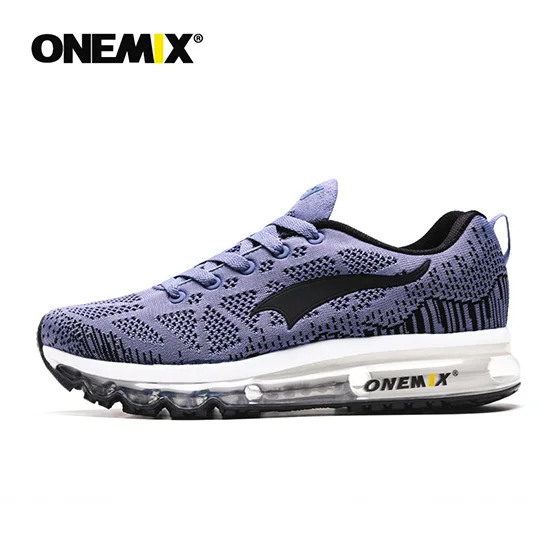 ONEMIX, мужские кроссовки, светильник,, кроссовки для бега, черный, музыкальный ритм, обновленная, мягкая подушка, стелька для улицы, спортивные, беговые кроссовки - Цвет: M-Gray