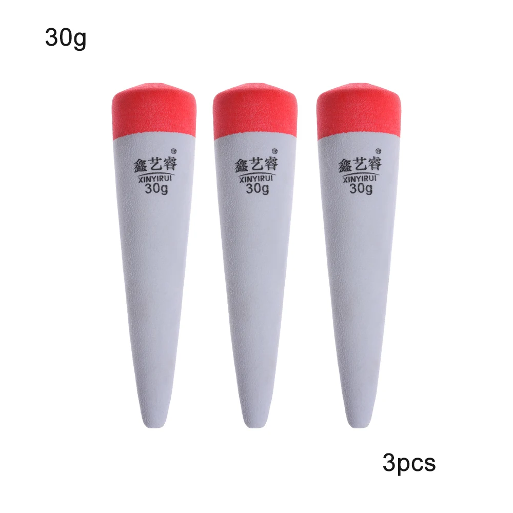 30g 3PCS 1/3 шт., 15 г, 20 г, 30 г, плавучесть EVA встроенный поплавок морской рыбалки Рыболовные Поплавки сома Щука живец поплавок аксессуары для рыбной ловли - Цвет: 30g 3PCS