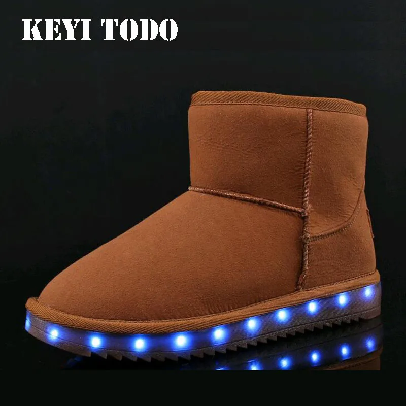 2018 Зимние Детские классические зимние ботинки плоский каблук противоскольжения