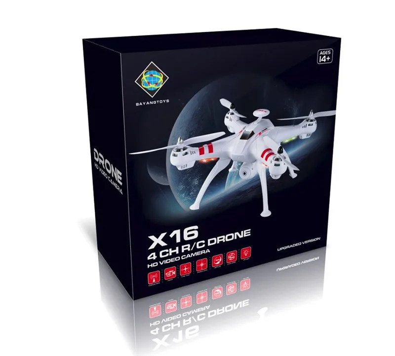 Лидер продаж BAYANGTOYS X16 gps бесщеточный удерживающий высоту 2 4 г 4CH 6 Axis 2MP камера wifi FPV
