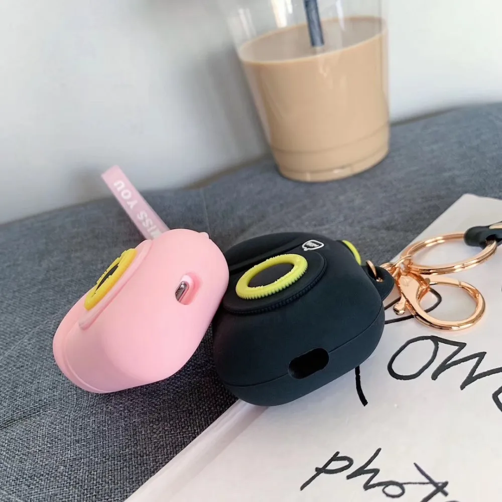 Новая силиконовая беспроводная bluetooth-гарнитура с 3D камерой для Apple Airpods1 2
