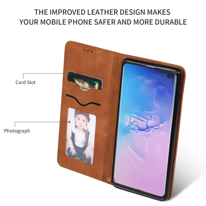 PU leather flip Phone Case For Samsung S8 S9 S10 E Plus Note 9 8 with Card Holder wallet M10 20 A8 J4 6 A10 40 50 70 |