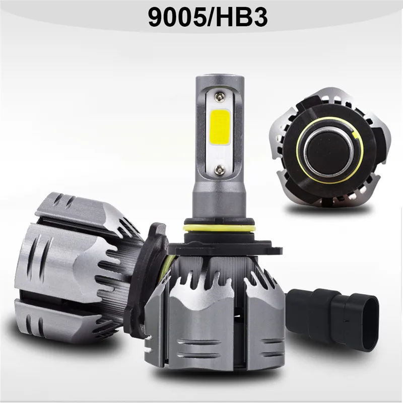 Czpvq H4 светодиодный H7 H11 3000K 4300K 6500K 8000K H8 H1 880 H3 9005 9006 автомобилей головной светильник лампочка Автомобильная Противо-Туманная светильник 60 Вт 9000LM светодиодный фары 12V