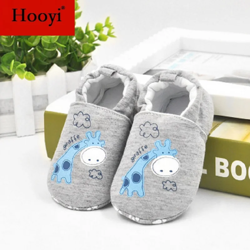 Детская обувь для мальчиков с жирафом hooyi нескользящая новорожденных хлопковые