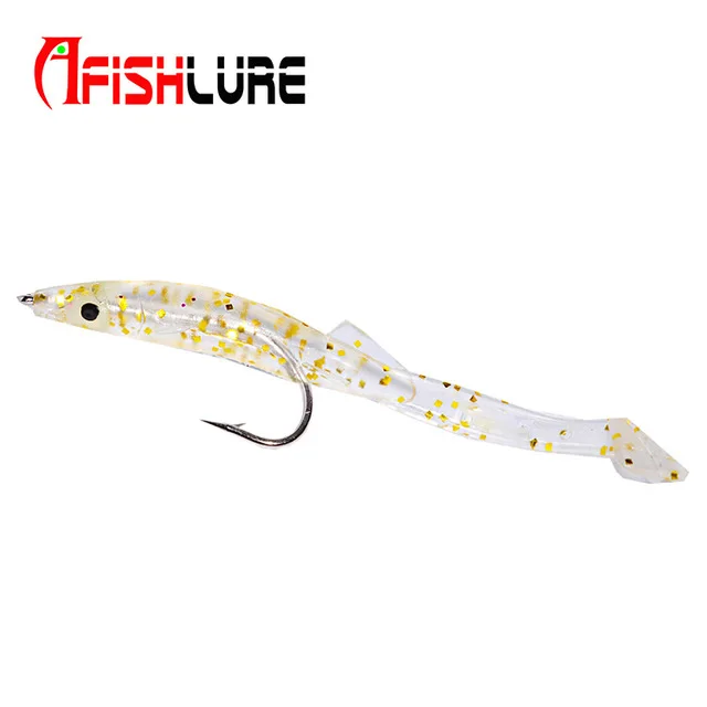 Afishlure, 6 шт./лот, рыбацкая Мягкая приманка, 8,5 см, 2,3 г, мягкий морской угорь, высокое качество, ложная приманка, весло, хвост, песок, угорь, рыболовные снасти, Pesca - Цвет: color 6