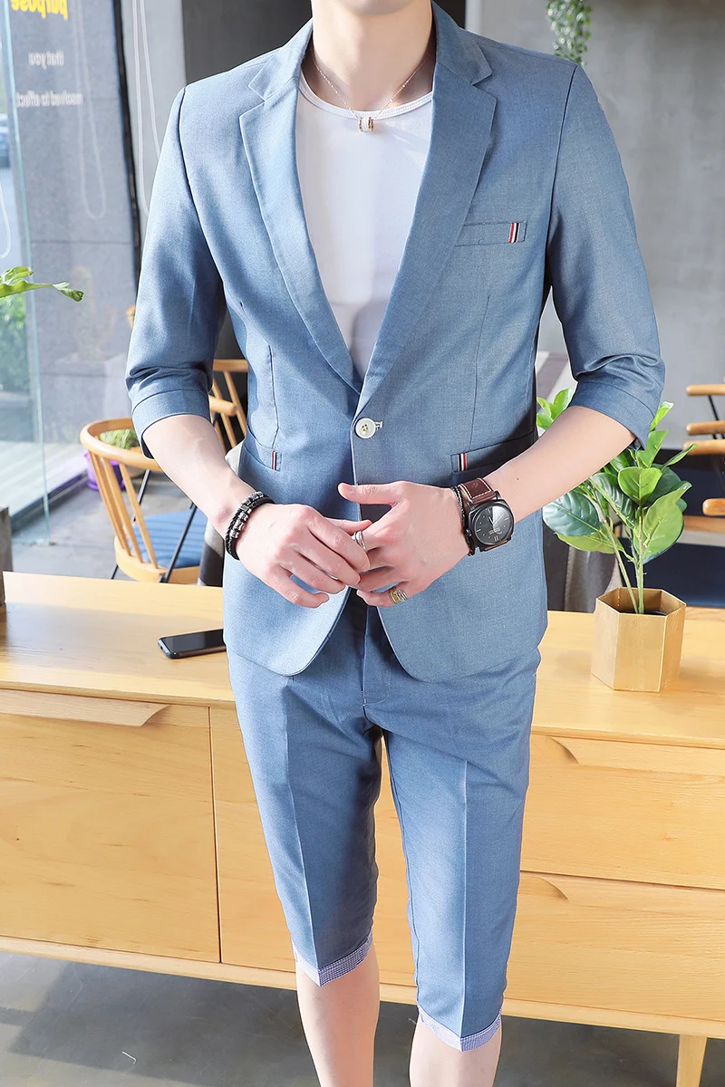 (Спереди + брюки) 2018 Новинка Весенний костюм с рукавами маленький Западный