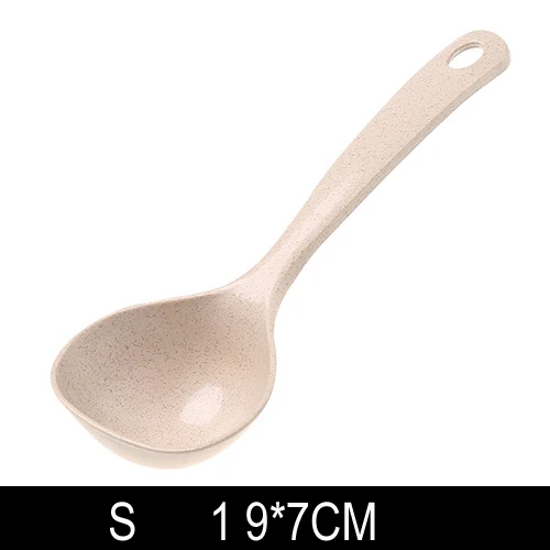 Beige.S Tofok пшеничная соломенная большая суповая ложка с длинной ручкой стебель Совок Ложка для риса обеденная ложка подвесные столовые приборы кухонные принадлежности - Цвет: Beige.S