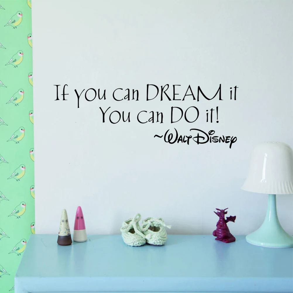 Dream you can do it виниловая наклейка на стену настенная надпись художественная