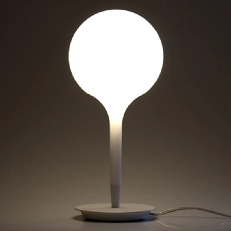 Nordic White glass ball table lamp modern and fashion bedroom Table lamps Work study simple golf Living room Bedside Lamps | Лампы и
