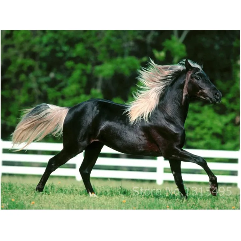 Наборы крестиков бриллиантовые вышитые лошади картина 50*40 см пасты мозаика