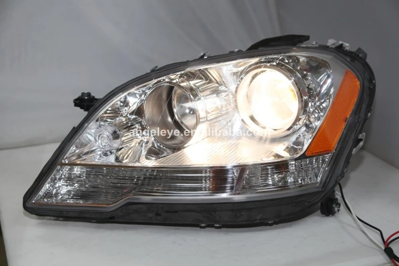 Для Mercedes-Benz W164 ML280 ML320 ML350 светодиодный головной светильник 2005-2008 года с желтым отражателем TYC
