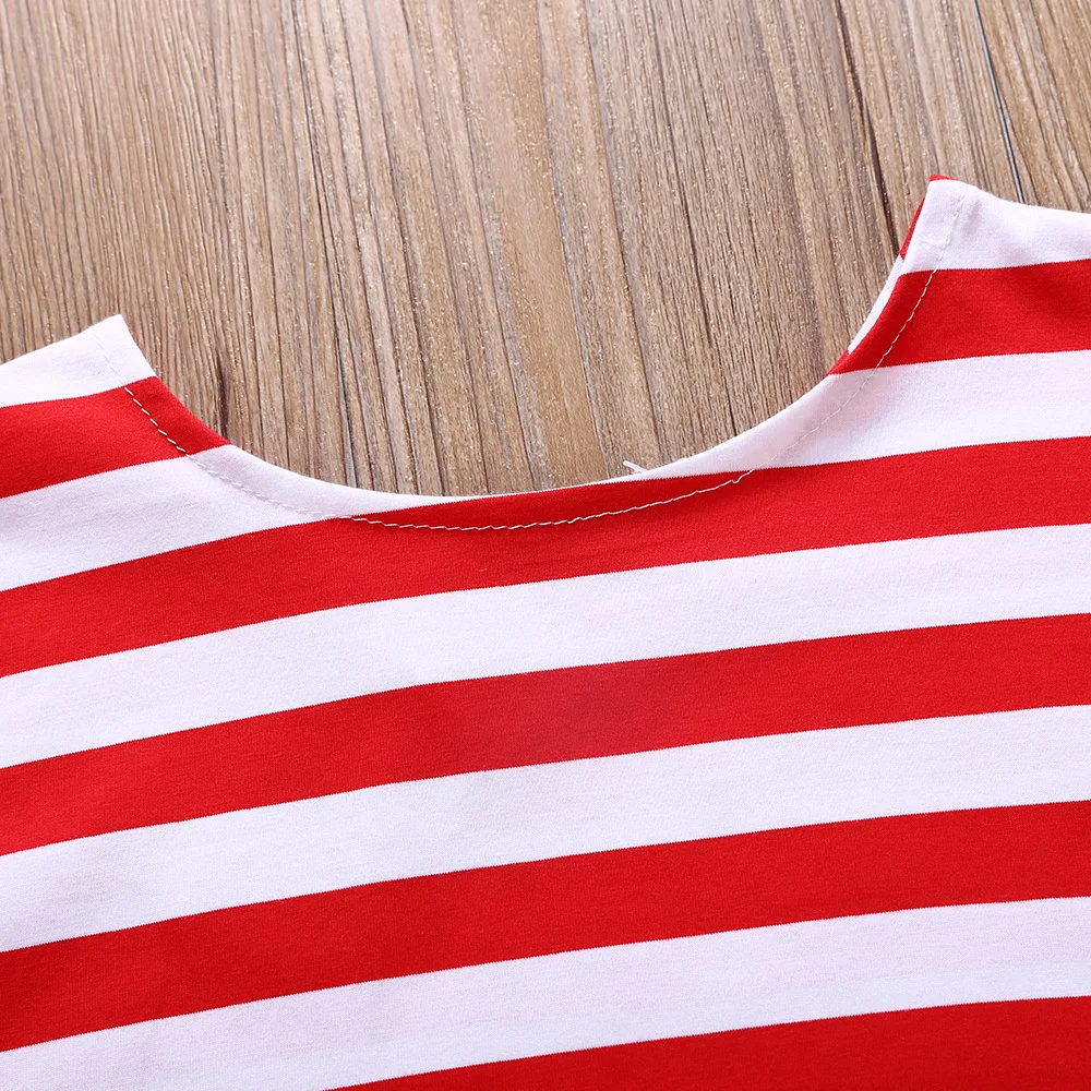 4th of July Baby Girls Toddler Kids set cotton Stripes tassel tops+stars shorts American Flag Independence Day children clothing | Детская