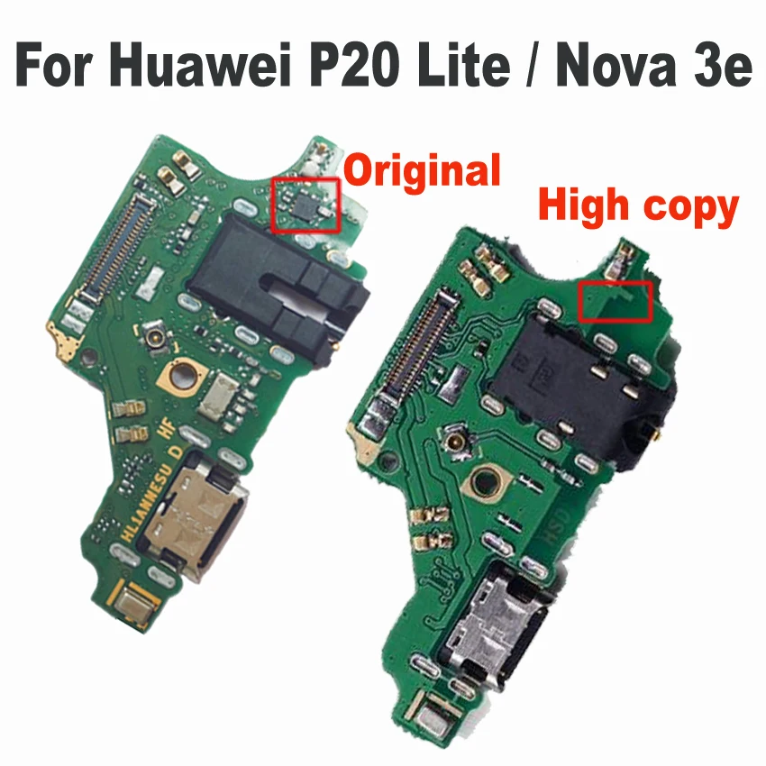 Для huawei Nova 3e P20 lite гибкий кабель питания и громкости кабель и зарядная Плата USB Flex& Материнская плата Подключения гибкий кабель