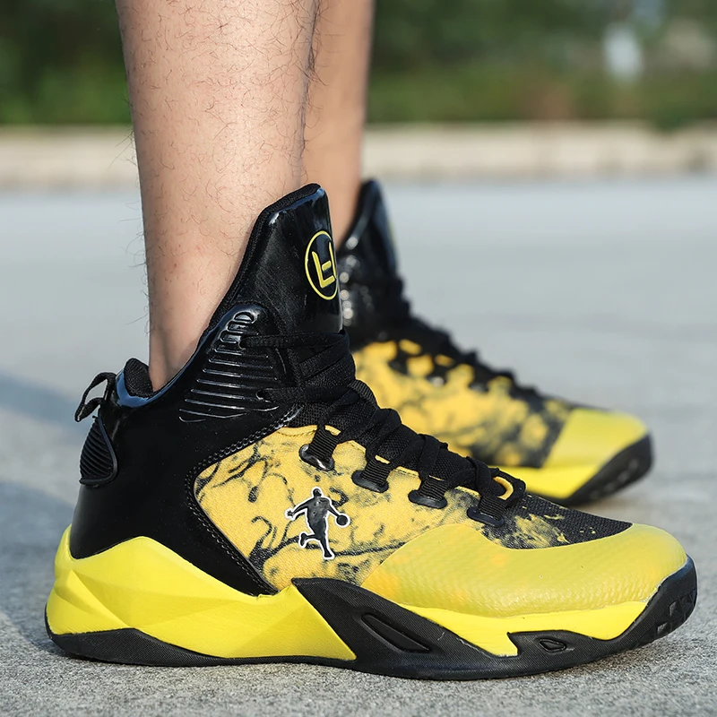 Jordan/баскетбольные кроссовки; мужские кроссовки Jordan; zapatillas hombre; высокие ботинки для тренировок в тренажерном зале; ботильоны; уличные мужские кроссовки - Цвет: Цвет: желтый