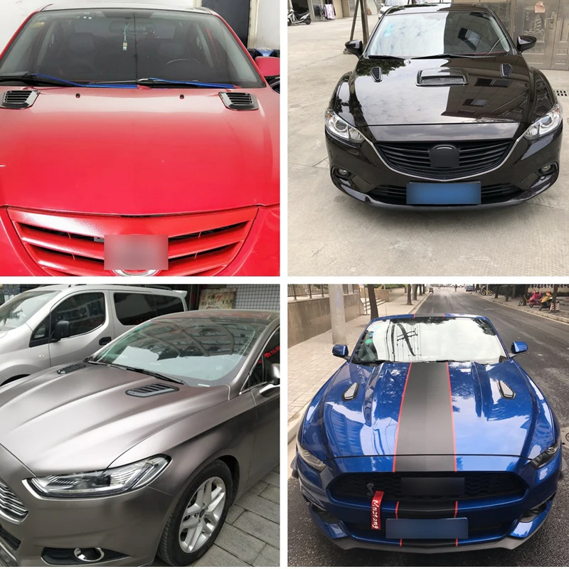 

1 пара 33*11 см боковые автомобильные наклейки для крепления на вентиляционное отверстие автомобильный Стайлинг внешняя ветровая сетка аксес...