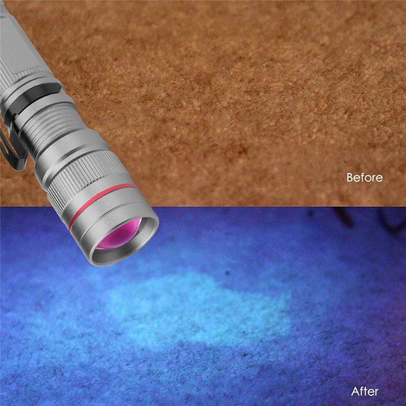 SANYI UV Flash светильник 3 режима портативный фонарь светодиодный светильник-вспышка Ультрафиолетовый маркер с невидимыми чернилами фонарь детектор светильник 1*1450/AA