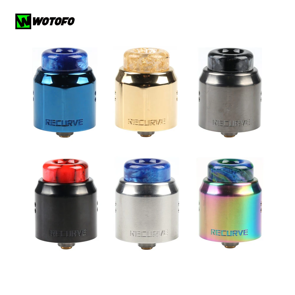 Оригинальный испаритель Wotofo Recurve Dual RDA Vape Tank Rebuilding Dripping атомайзер Big Cloud 510 810 Thread VS
