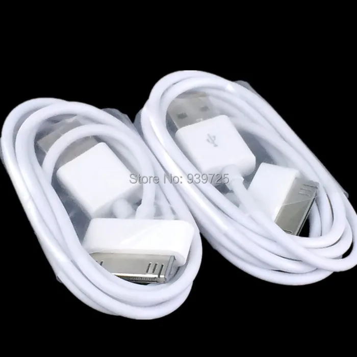 100 шт./лот Белый Черный 6pin 1 м USB кабель наборы аксессуаров для телефонов