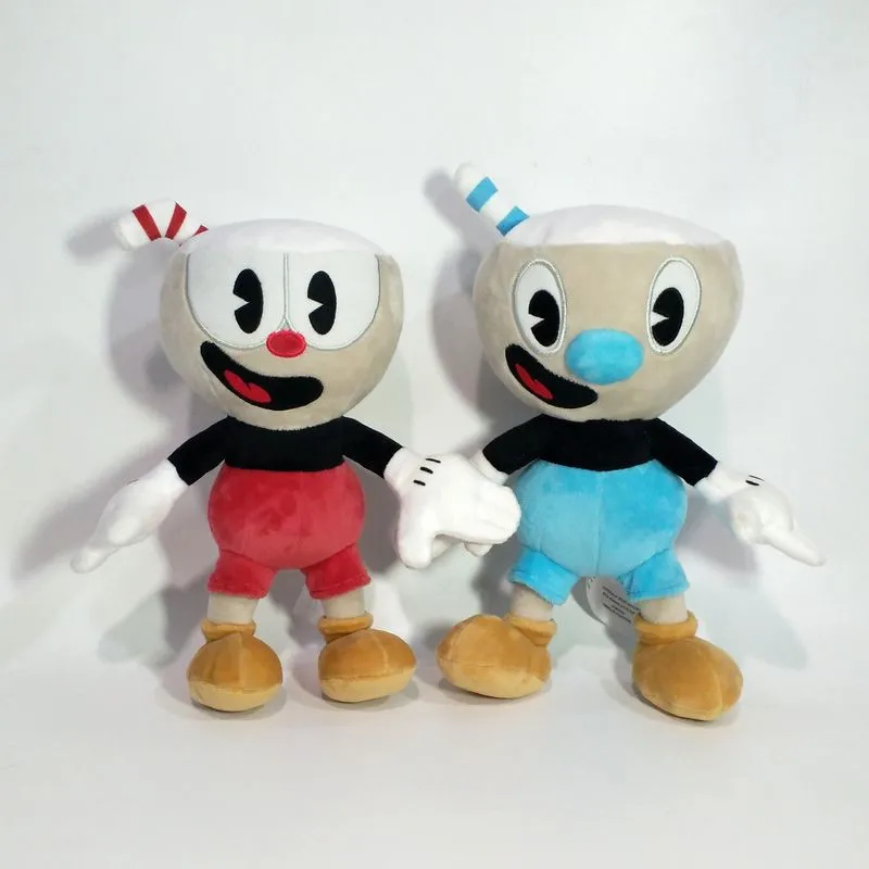 Cuphead Mugman плюшевая игрушка Mecup And Brocup мягкая кукла 25 см
