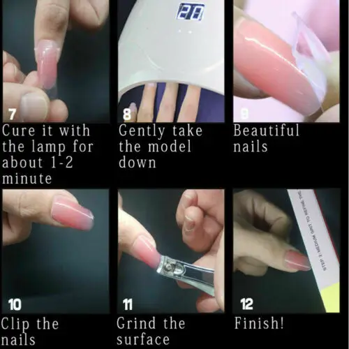 Multi-Use Top Quick Building Nail Tips Extension Camouflage Builder UV/LED Polygel US | Красота и здоровье