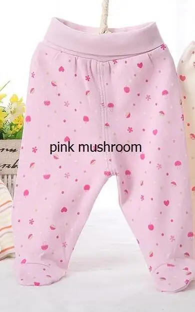 1 pc pink mushroom Штаны для малышей; сезон весна-лето; модные детские леггинсы из хлопка; штаны для новорожденных девочек и мальчиков; одежда для детей; брюки для малышей - Цвет: 1 pc pink mushroom