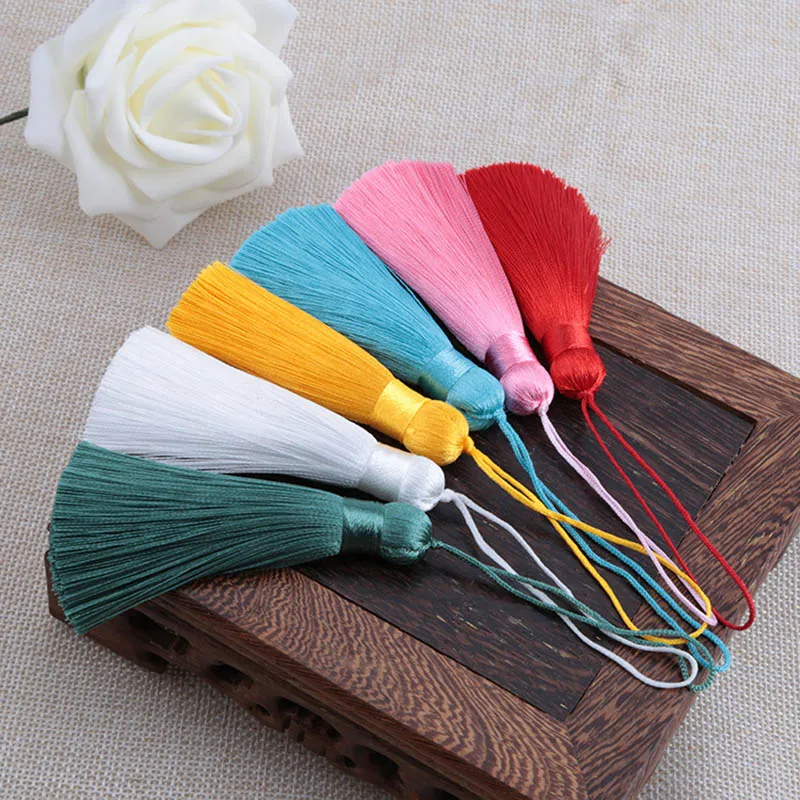 

Mibrow 2pcs/lot 8cm Cotton Tassels For Earrings Silk Charm Pendant Satin Tassels for DIY Jewelry Making Findings Material