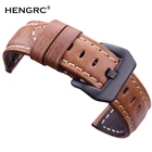 Ремешок для часов 10 шт.компл. мужской, мягкий браслет из натуральной кожи в стиле ретро, коричневый, с металлической пряжкой, аксессуары для наручных часов, 20 22 24 мм