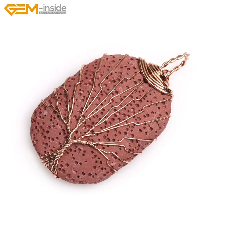 Подвеска с натуральным розовым камнем 29x43 мм кулон плоской подвеской для