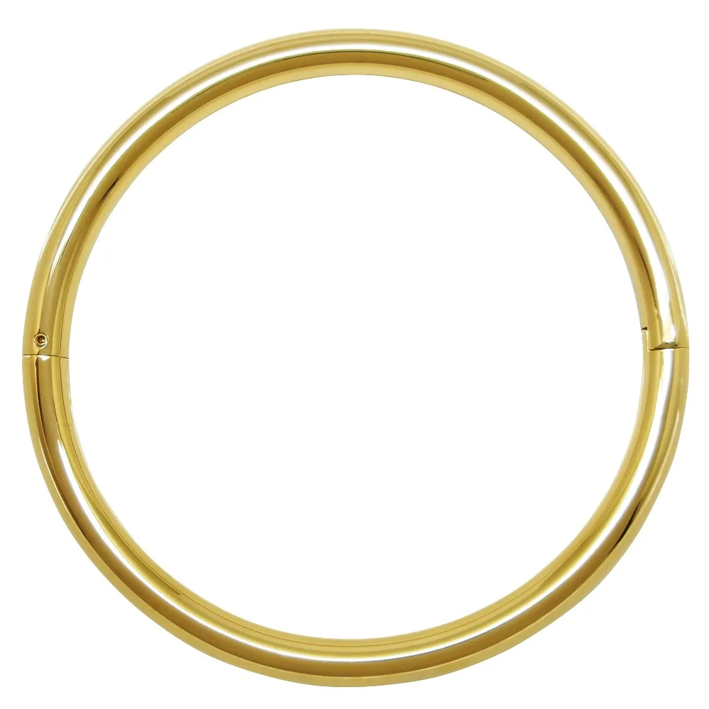 IP Золото Цвет Полированная сверкающих нержавеющая сталь ведомого Воротник