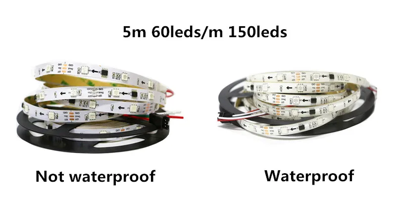 DC 12 V 5050 SMD умная ИС(интеграционная схема) Светодиодные ленты светодиодные ленты WS2811 пикселей RGB полный Цвет лента 30 светодиодный s/M Мощность адаптер 14 Комплект поставки пульта дистанционного управления
