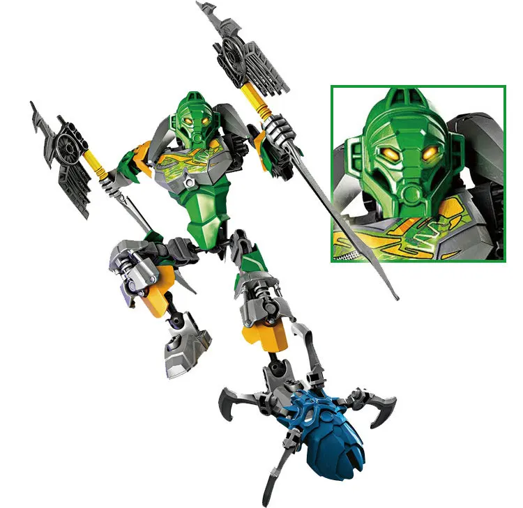 Reedcall Bionicle Lewa мастер джунглей строительные игрушки Совместимые Legoings 70784 | Игрушки