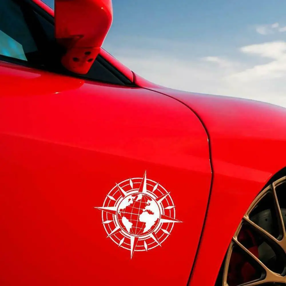 Виниловый автомобиль Carte du Mode Compass Voyage Globe земля|Наклейки на автомобиль| |