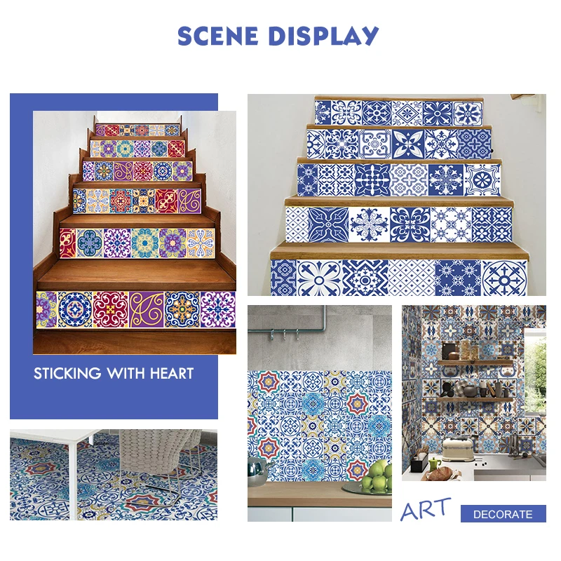 6 шт./компл. кухонные обои плитка лестницы самоклеющиеся наклейки ванная комната