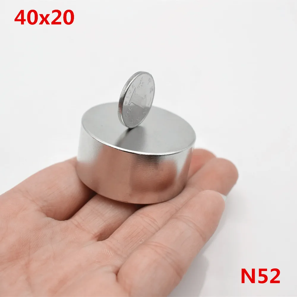 40x20 N52 N52 неодимовый магнит 40x20 редкоземельный супер сильный Мощный круглый постоянный магнит 50X30 мм Поиск N35 N40 Электромагнит - Цвет: 40x20 N52